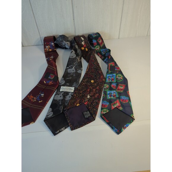 VTG Disney Mickey Mouse Ties Bundle Set Of 4 - Picture 6 of 6